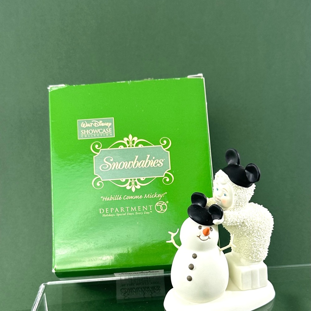 Dept 56 Snowbabies Disney Showcase Be Like Mickey Too Figurine 2007 w/Box NEW